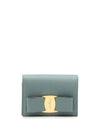 Vara Bow Gloss Flap Half Wallet Green - SALVATORE FERRAGAMO - BALAAN 1