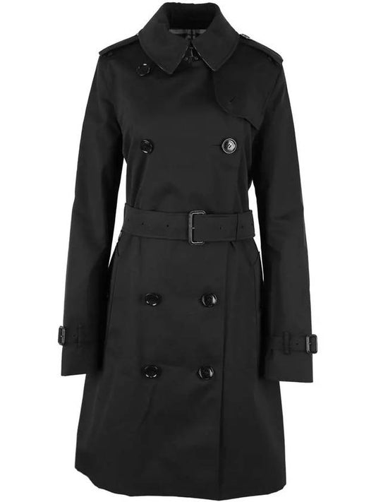 Women's Kensington Trench Coat Black - BURBERRY - BALAAN.