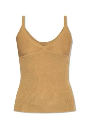 Gallura Cashmere Knit Sleeveless Camel - MAX MARA - BALAAN 1