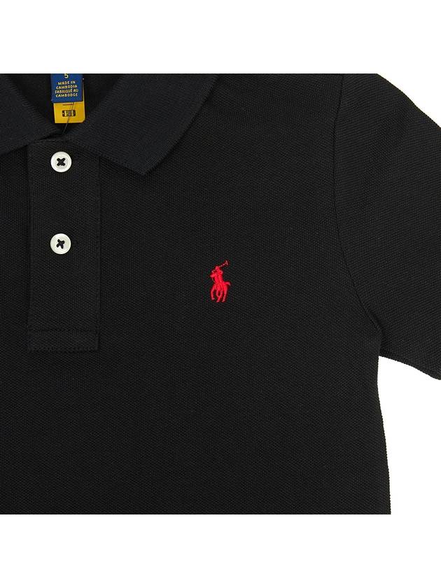 Kids Iconic 322603252001 POLO BLACK Collar Short Sleeve T shirt - POLO RALPH LAUREN - BALAAN 5