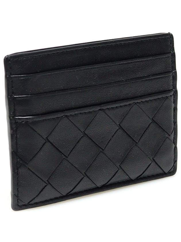 635042 Black Lambskin Intrecciato VN Card Wallet - BOTTEGA VENETA - BALAAN 3