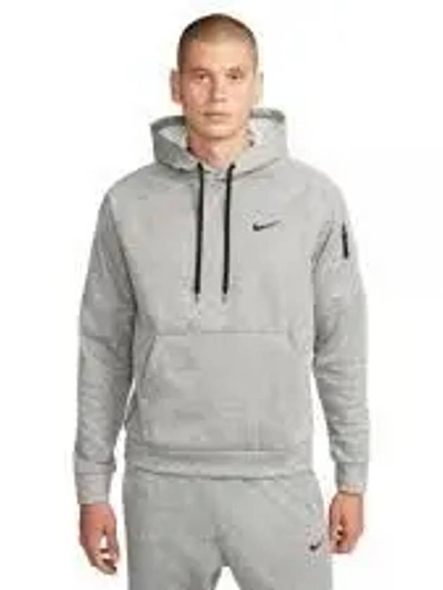 Thermafit Fitness Hoodie Dark Grey Heather - NIKE - BALAAN 2