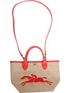 Small Le Panier Tote Bag Red Beige - LONGCHAMP - BALAAN 1