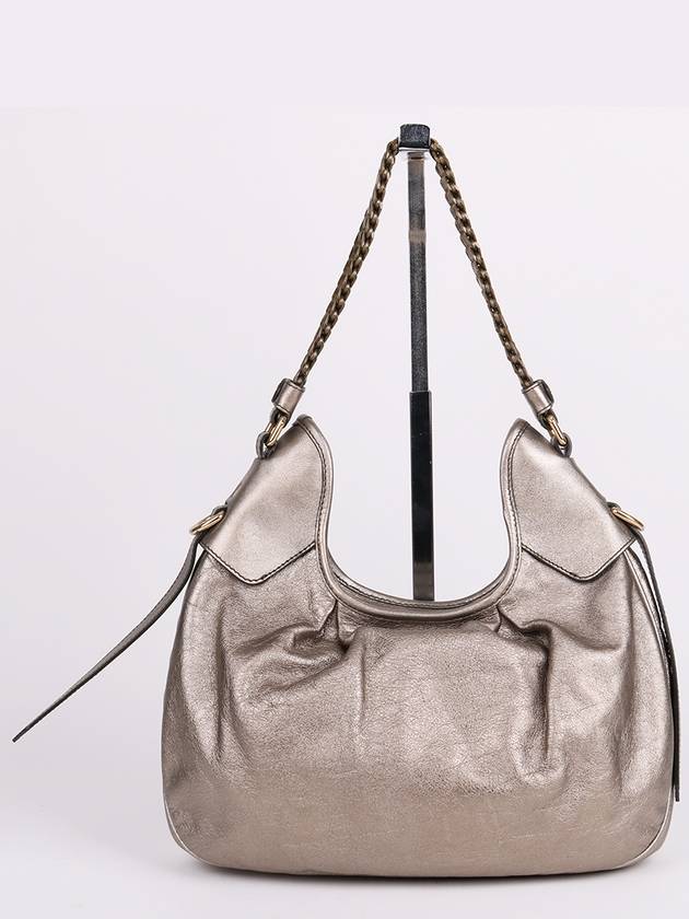 Metallic beige gold chain hobo bag - BURBERRY - BALAAN 3