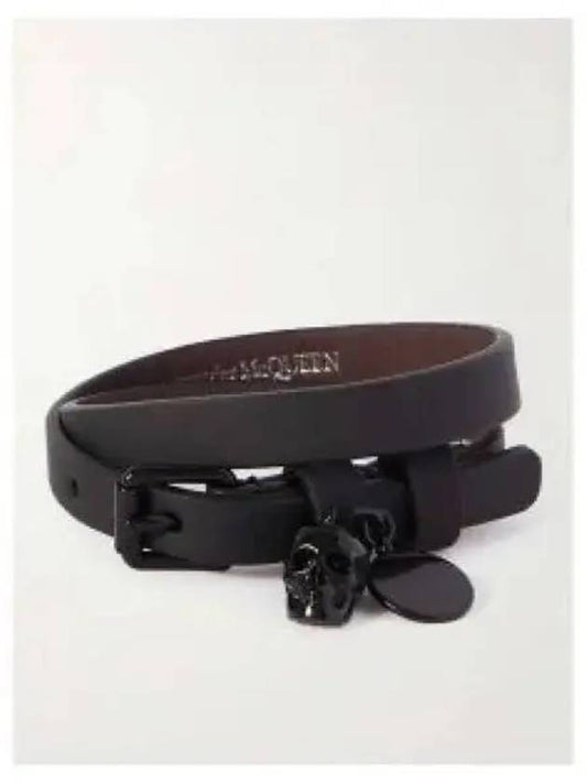 Men's Skull Double Wrap Bracelet Black - ALEXANDER MCQUEEN - BALAAN 2