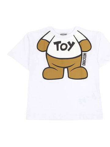 Kids short sleeved T shirt HXM03R LAA33 10101 Adults can wear - MOSCHINO - BALAAN 1