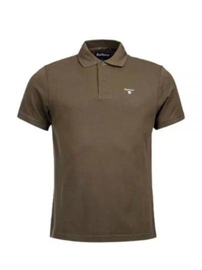 Men's Embroidered Logo Sports Polo Shirt Olive - BARBOUR - BALAAN 2