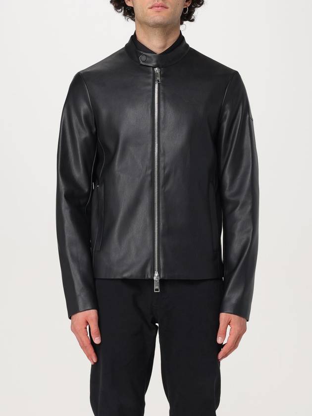 Racer Leather Jacket Black - ARMANI EXCHANGE - BALAAN 2