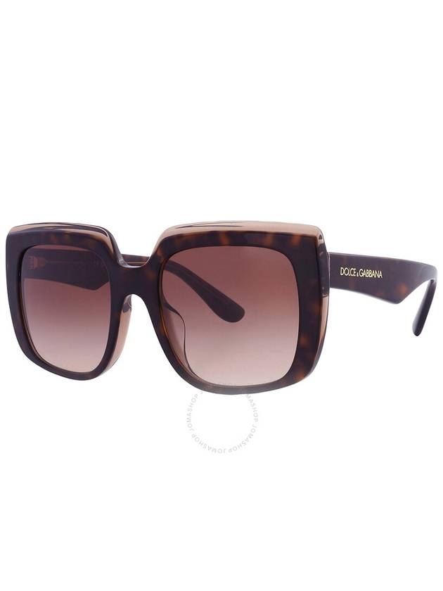 Dolce and Gabbana Gradient Brown Square Ladies Sunglasses DG4414F 502/13 54 - DOLCE&GABBANA - BALAAN 3