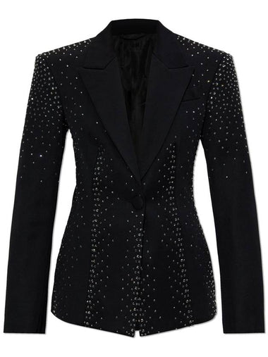 The Attico Wool Blazer With Sequins, Women's, Black - THE ATTICO - BALAAN 1