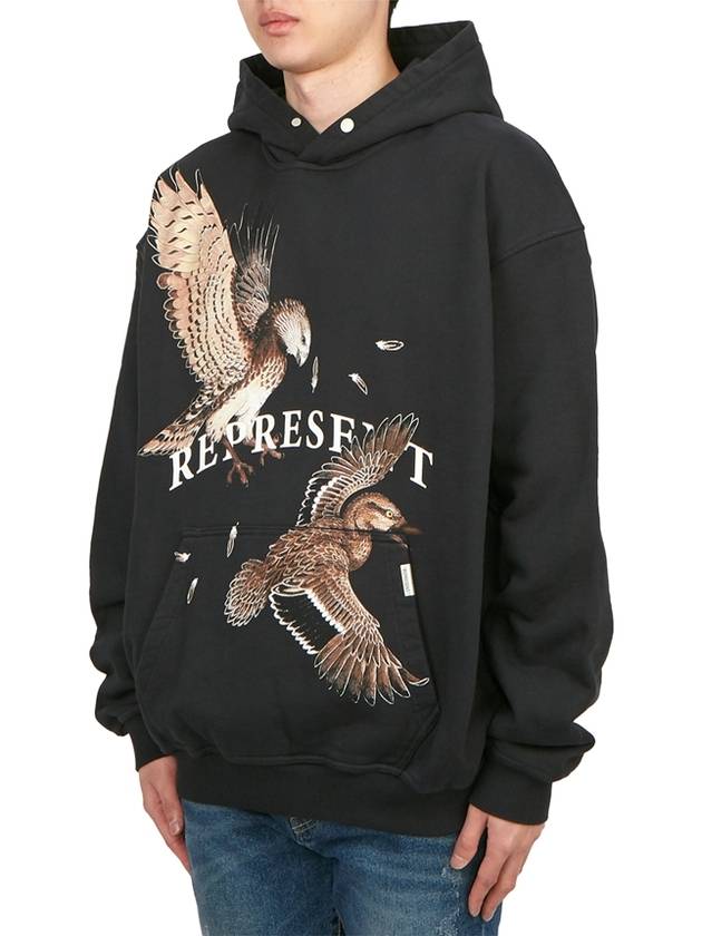 Birds Of Prey Hoodie Off Black - REPRESENT - BALAAN 3