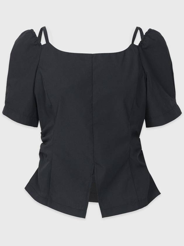 Felicity puff slit blouse black - MICANE - BALAAN 7