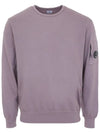 Light Fleece Crew Neck Sweatshirt Purple - CP COMPANY - BALAAN 3