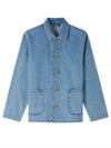 Kerlouan Logo Denim Jacket Pale Blue - A.P.C. - BALAAN 2