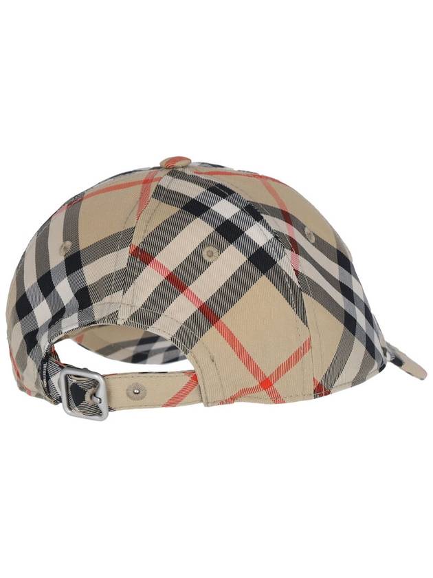 Log Check Ball Cap Beige - BURBERRY - BALAAN 3