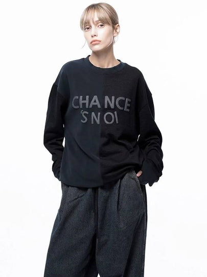 Men s M243MT01BR Snowy Reverse Sleeve Crew Neck Sweatshirt Black Navy - CHANCE'S NOI - BALAAN 2