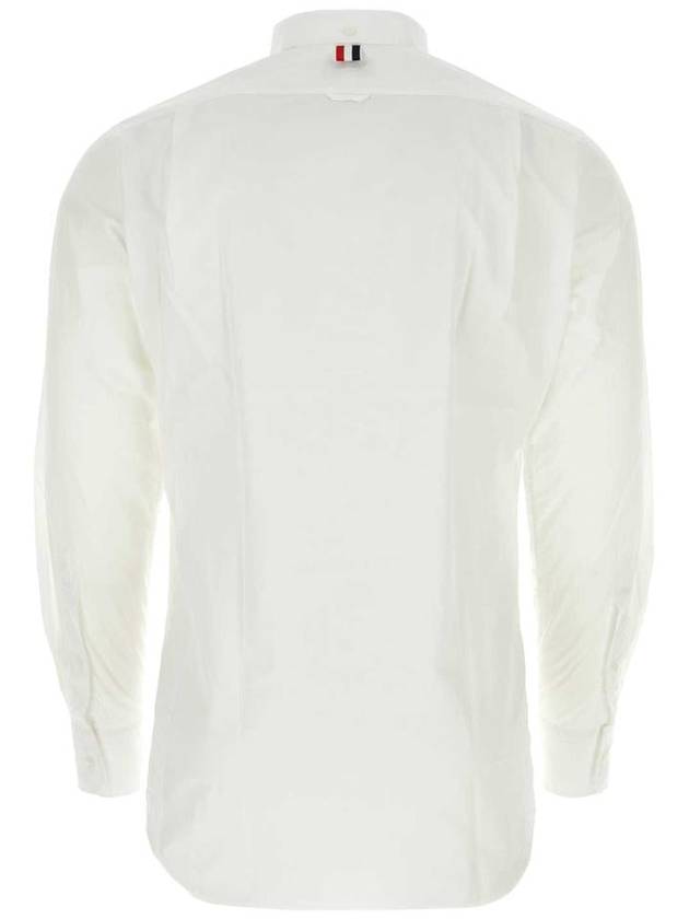 24FW Long Sleeve Shirt MWL001A03113 100 White - THOM BROWNE - BALAAN 3