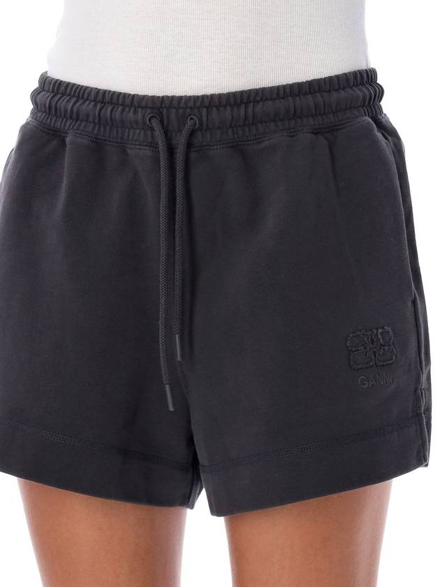 Light Isoli Elasticated Shorts Black - GANNI - BALAAN 4