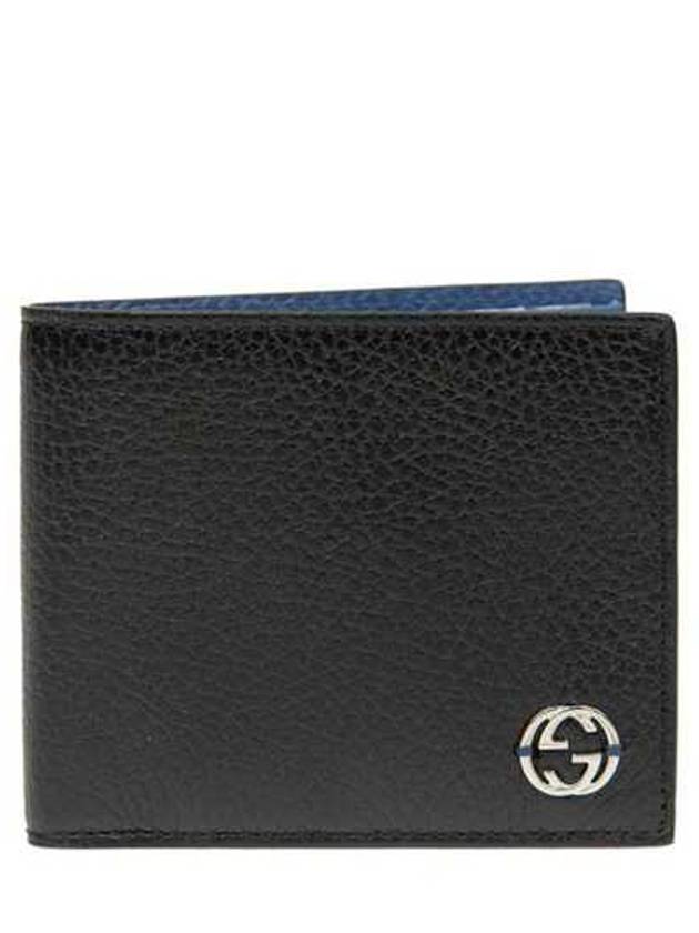 GG Interlocking Two Tone Half Wallet Black - GUCCI - BALAAN 3