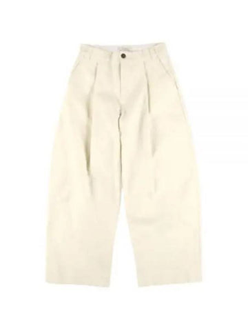 24 SORTE SNM PEACHED COTTON TWILL CREAM 351 Pants - STUDIO NICHOLSON - BALAAN 1