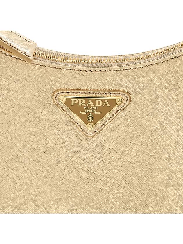 Re-Edition Saffiano Leather Mini Shoulder Bag Platinum - PRADA - BALAAN 8