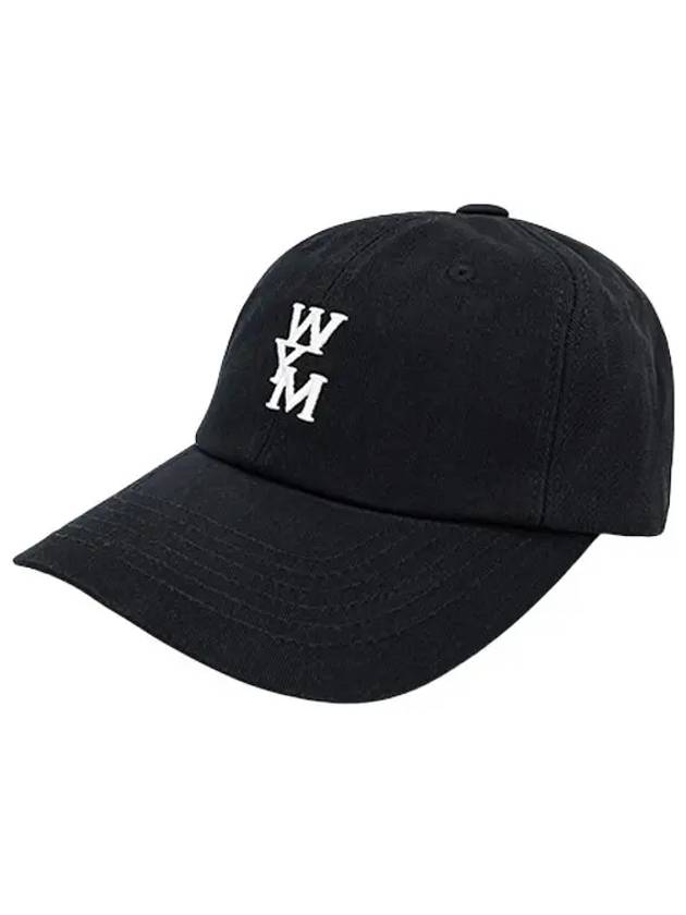 Embroidered Logo Cotton Ball Cap Black - WOOYOUNGMI - BALAAN 2