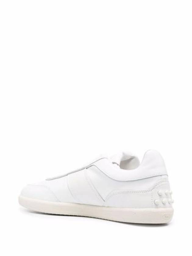 Men's Tabs Leather Low Top Sneakers White - TOD'S - BALAAN 3