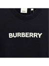 Front Logo Print Sweatshirt Black - BURBERRY - BALAAN 5