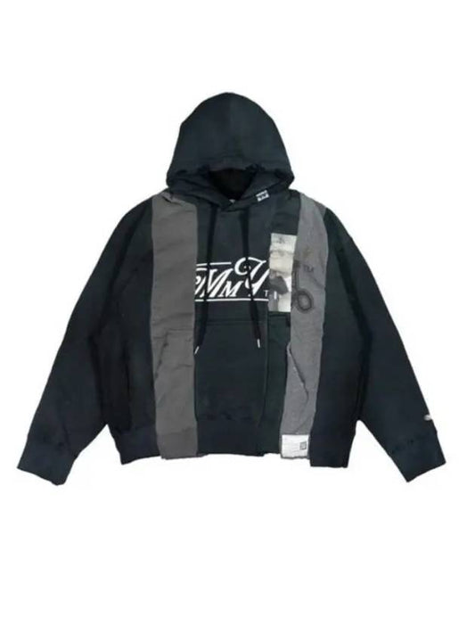 MAISON 23 A10HD581 BLACK Multi-panel hoodie - MIHARA YASUHIRO - BALAAN 1