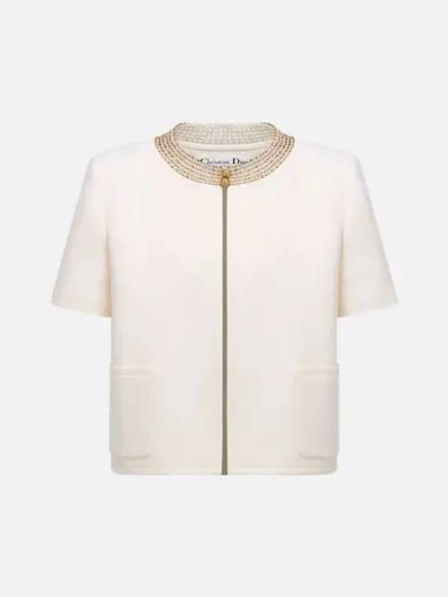 Embroidered cropped jacket 451V81Z1162 X0150 - DIOR - BALAAN 1