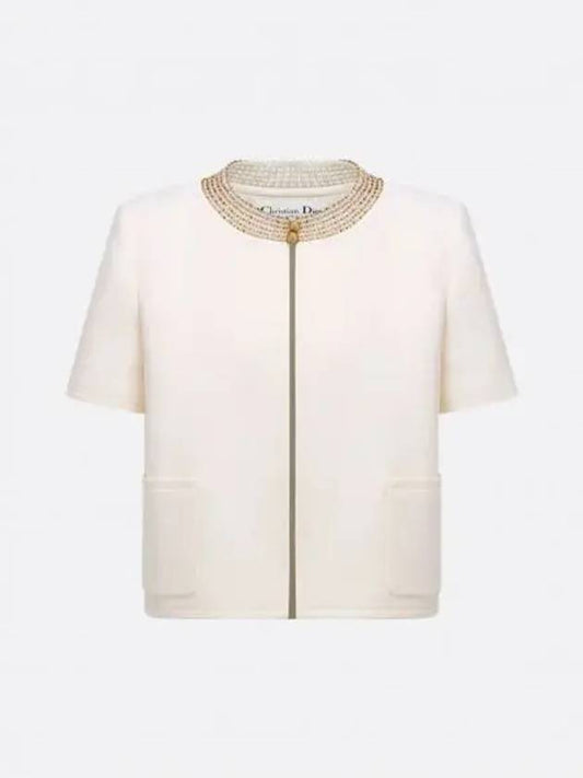 Embroidered cropped jacket 451V81Z1162 X0150 - DIOR - BALAAN 1