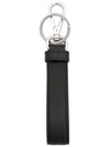 Logo Saffiano Leather Key Holder Black - PRADA - BALAAN 3