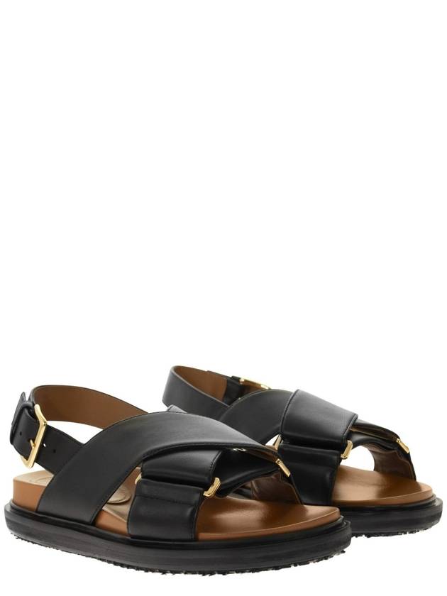 Fussbet Cross Sandals Black - MARNI - BALAAN 5