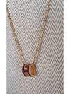 Mini Pop Ache Necklace Gold Chain Pendant Rouge Rubys - HERMES - BALAAN 4