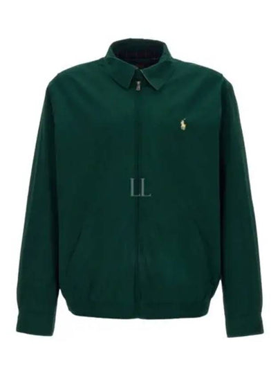 Harrington Logo Embroidered Zip-Up Jacket Green - POLO RALPH LAUREN - BALAAN 2