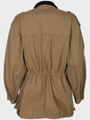 Eloan Cotton Single Coat Khaki - ISABEL MARANT - BALAAN 3