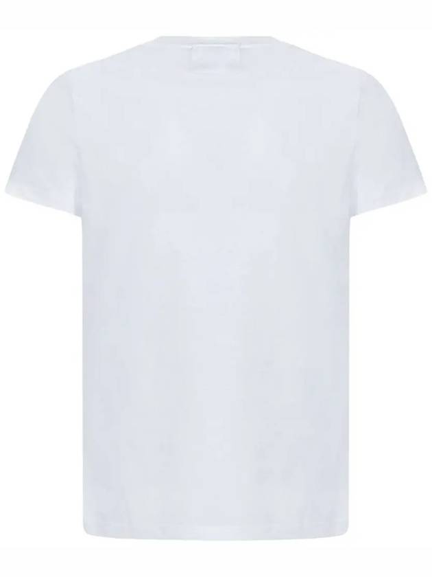 Logo Patch Short Sleeve T-Shirt White - EMPORIO ARMANI - BALAAN 4