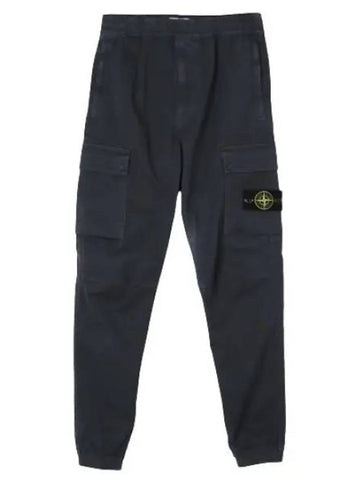 Old Effect Stretch Broken Twill Cotton Cargo Pants Regular Tapered Fit Men s - STONE ISLAND - BALAAN 1