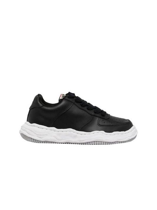 Maison MAISON Wayne OG sole leather low-top sneakers black - MIHARA YASUHIRO - BALAAN 1