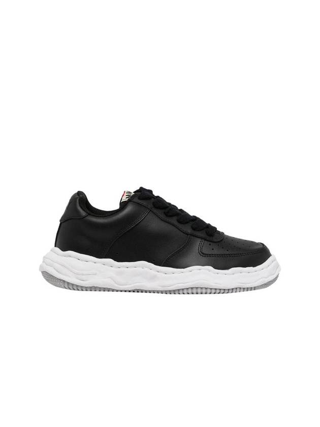 Wayne OG Sole Leather Low Top Sneakers Black - MIHARA YASUHIRO - BALAAN 1