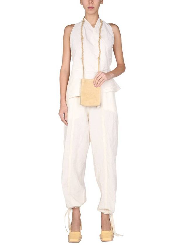 Women's Straight Pants White - JIL SANDER - BALAAN 3