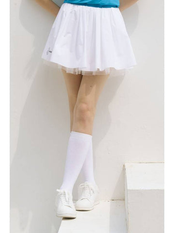 Lovely fit banding flare skirt white - GOXO - BALAAN 1