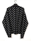 All Over Intarsia Logo Knit Top Black - BALENCIAGA - BALAAN 4