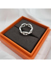 Small Chaine D'Ancre Enchainee Ring Silver - HERMES - BALAAN 3