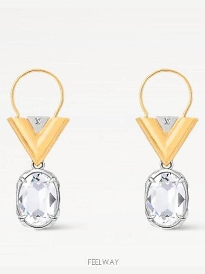 V For Vuitton Earrings Gold - LOUIS VUITTON - BALAAN 2