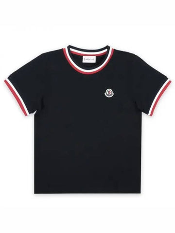 Kids Logo Patch Short Sleeve Black 8C00018 83907 999 8 10A 270130 1053799 - MONCLER - BALAAN 1