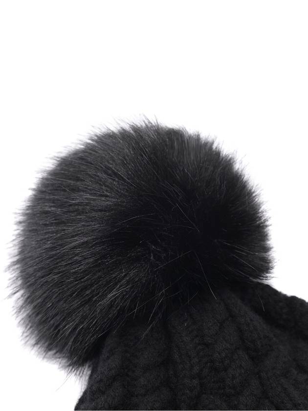 foam knit beanie black - MONCLER - BALAAN 4