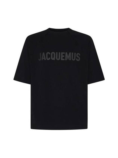 Le Typo Cotton Short Sleeve T-shirt Black - JACQUEMUS - BALAAN 2