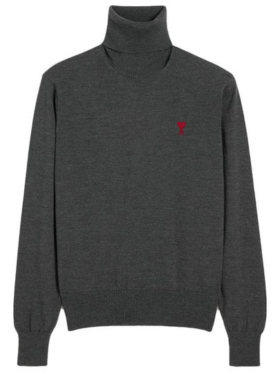 Heart Logo Turtleneck Grey - AMI - BALAAN 2