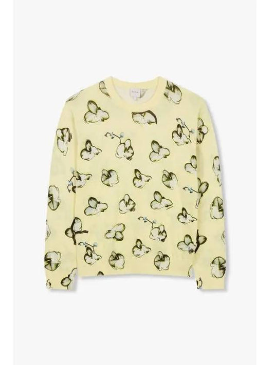 Orchid print cotton knit yellow - PAUL SMITH - BALAAN 1